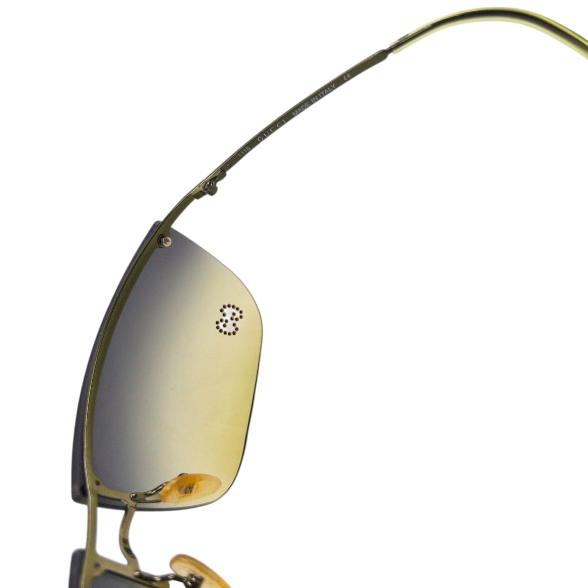 Vintage 2000s Gucci By Tom Ford Diamanté Rimless Sunglasses | O/S, Green