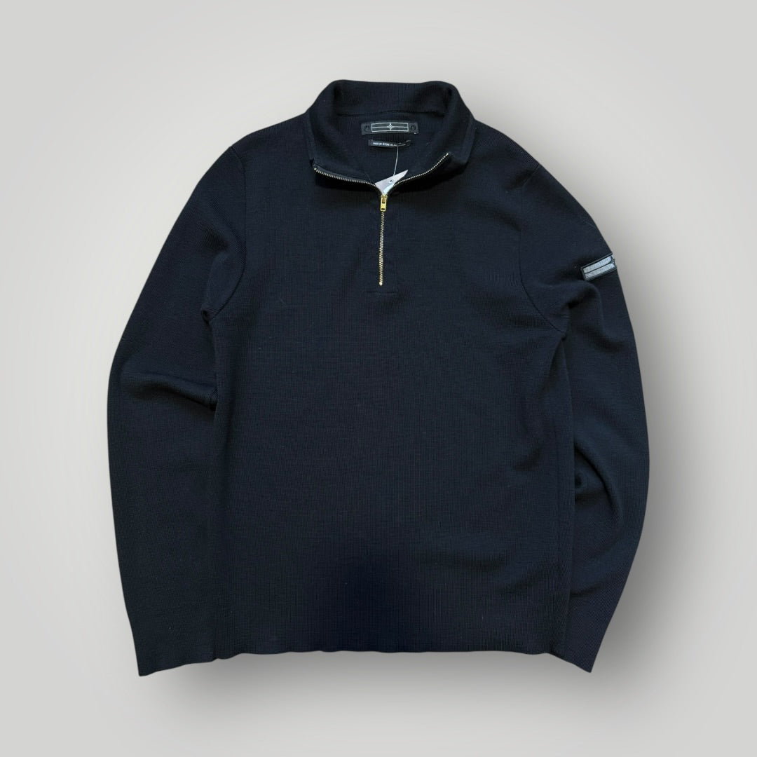 Stone Island Denims AW/08 Wool 1/4 Zip Knit L/XL | Default Title, Black