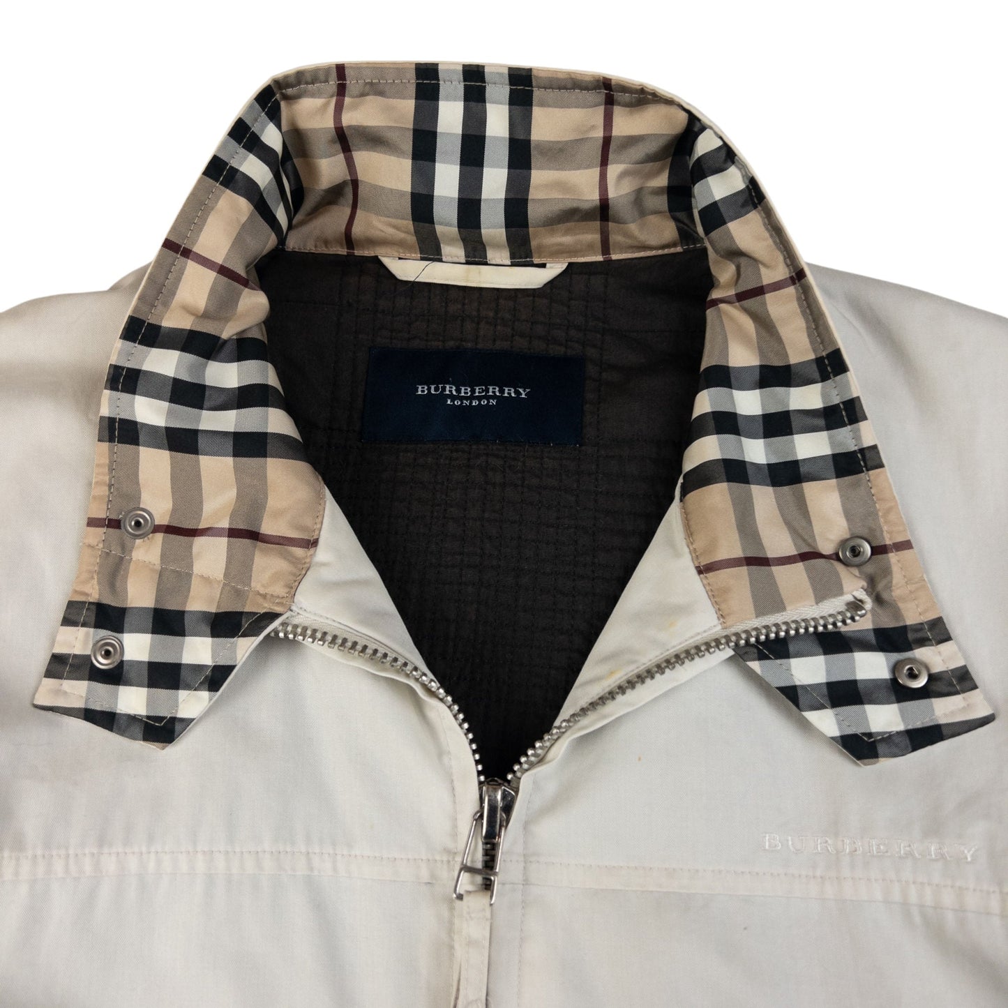 Vintage Burberry Nova Check Collar Jacket Size L