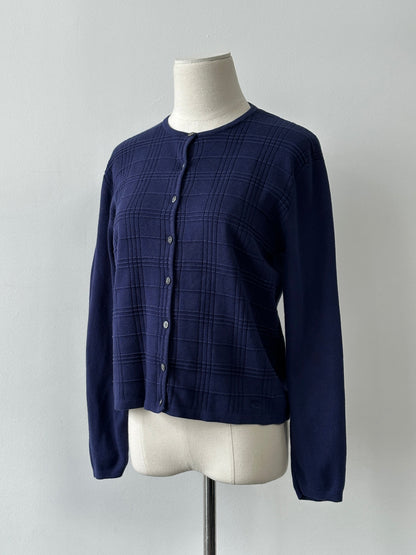Burberry London 2000s Pure Cotton Check Cardigan - S
