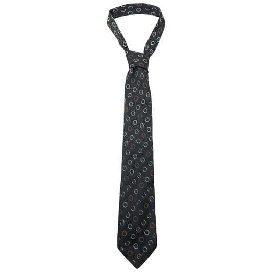 Vintage 90s Issey Miyake Spotted Silk Tie | O/S, Black