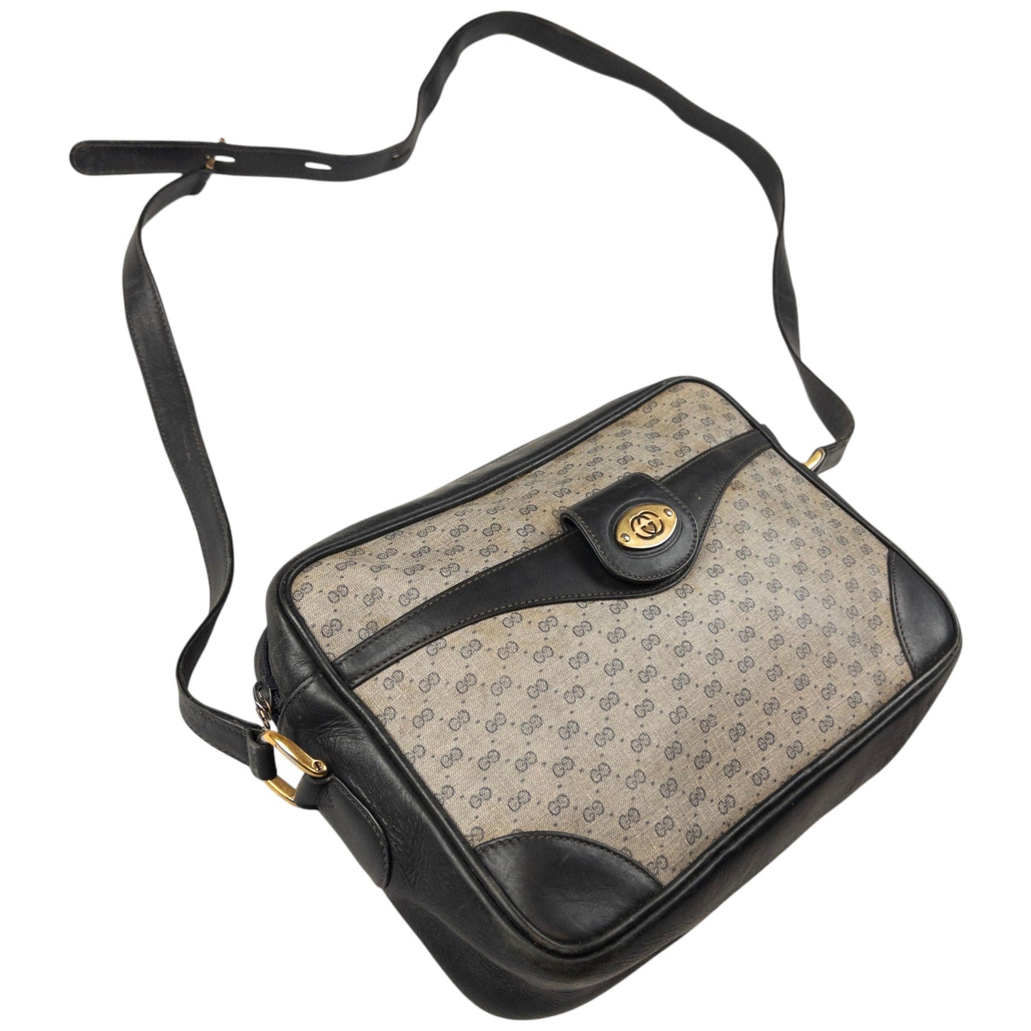 Vintage Gucci Monogram Crossbody Bag