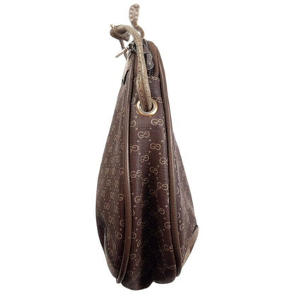 Vintage Gucci Monogram Leather Shoulder Bag