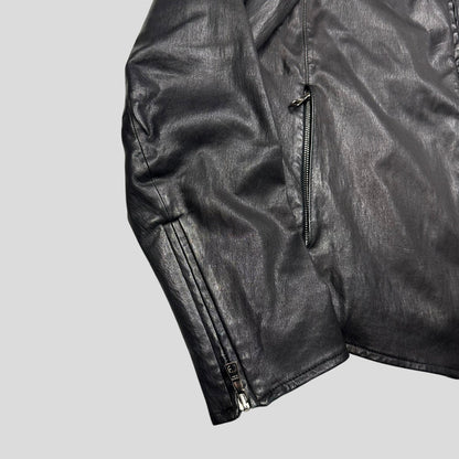Prada Milano 2013 Lambskin Leather Biker Pocket Jacket - L | Default Title, Black