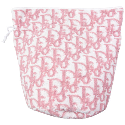 Vintage 2000s Dior Monogram Terry Cloth Drawstring Bag