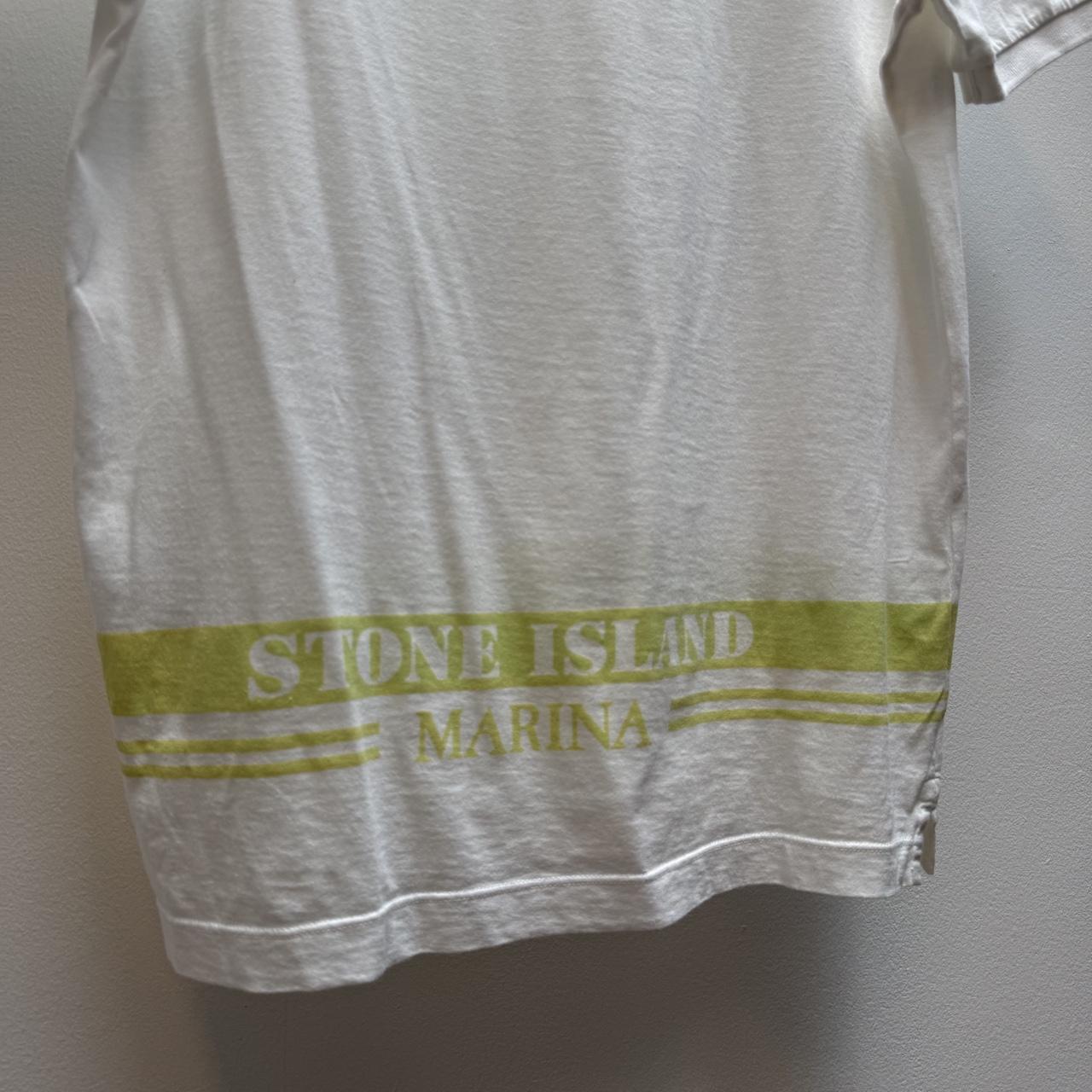 Stone Island Marina Striped Logo Polo Shirt (M) | Medium, Green