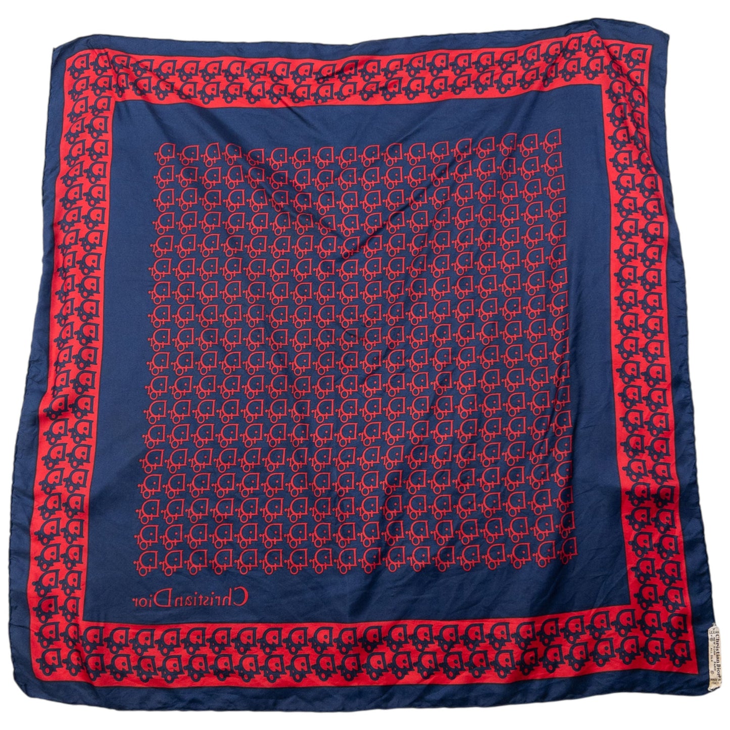 Vintage 80s Dior Monogram Silk Scarf