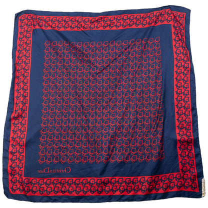 Vintage 80s Dior Monogram Silk Scarf