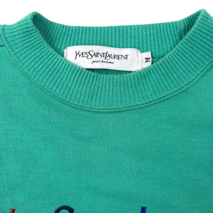 Vintage 90s YSL Yves Saint Laurent Embroidered Sweatshirt Size XS | XS, Green