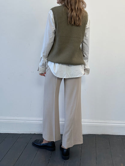 Emporio Armani Wool Mid Waisted Pleated Trousers - W30