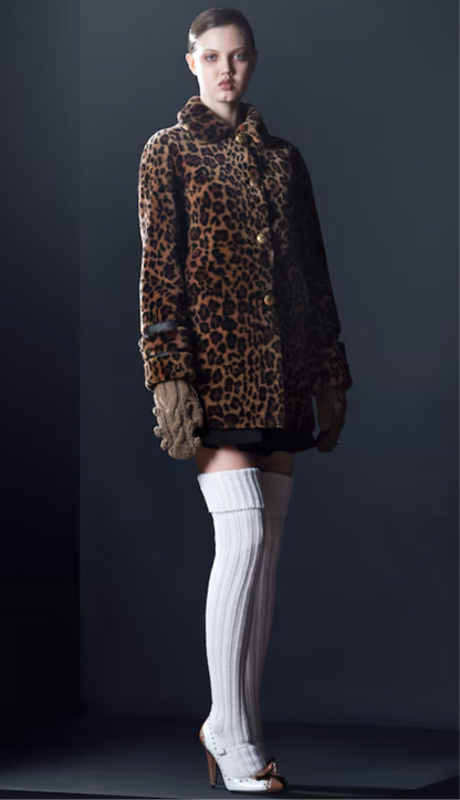 Miu Miu Automne 2010 shearling leopard jacket | Animal, Gold