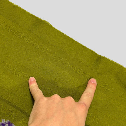D&G 90’s Monogram Wool Scarf | O/S, Green