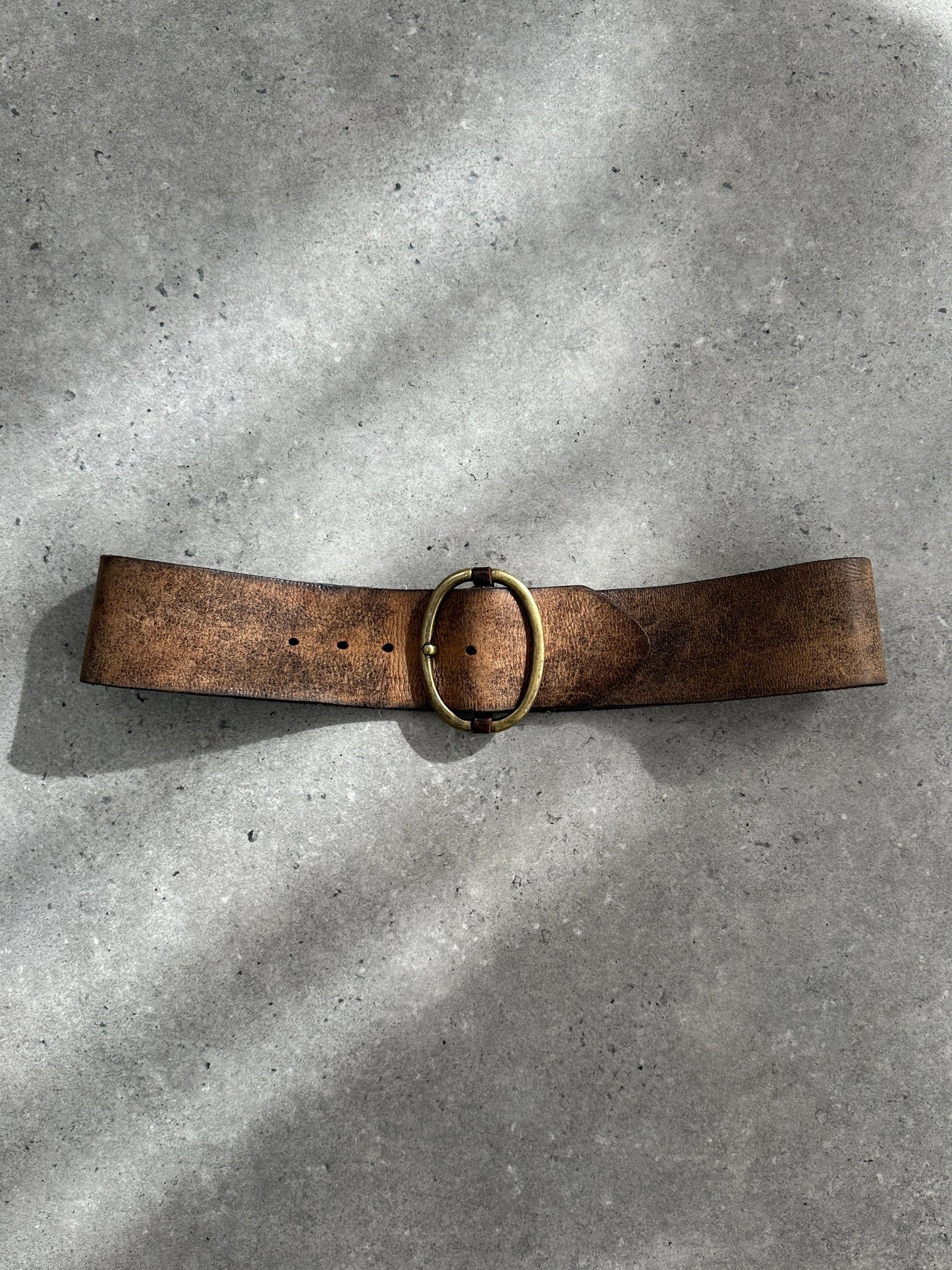Vintage 1980s Chunky Leather Belt - W31-35