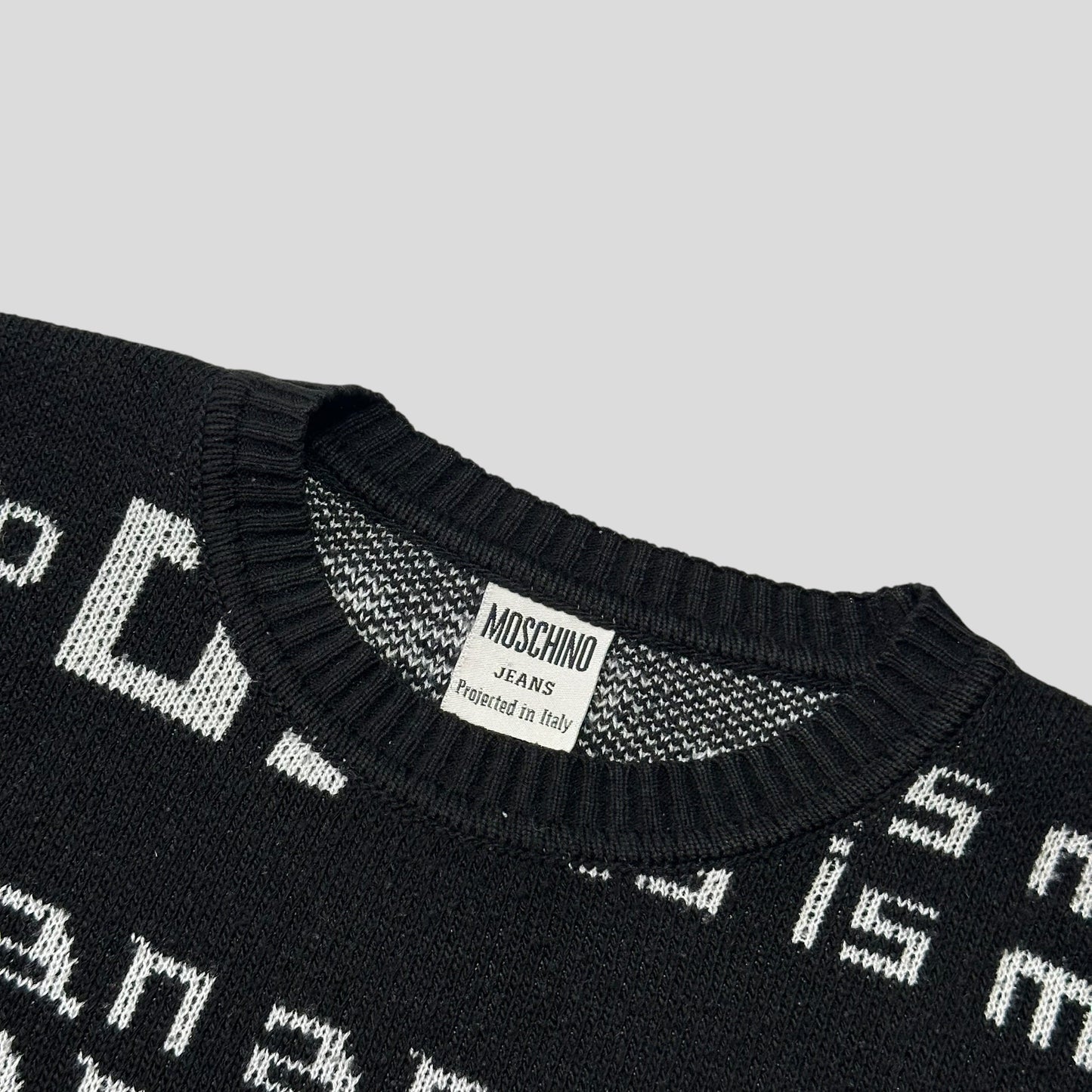 Moschino Jeans 1999 Less Is More Knitted Sweater - M/L | Default Title, Black