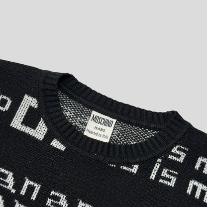 Moschino Jeans 1999 Less Is More Knitted Sweater - M/L | Default Title, Black