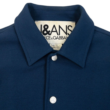 Vintage 2000s Dolce & Gabbana Button Up Jacket Size S | Small, Blue