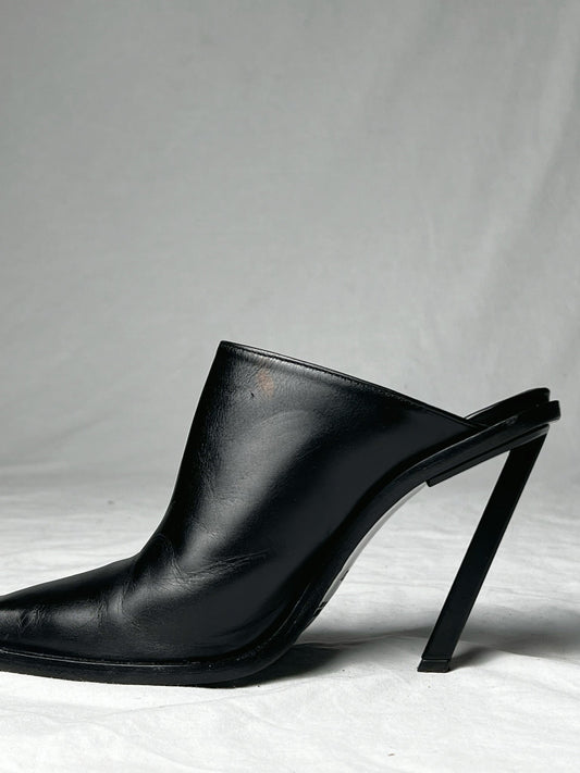 ANN DEMEULEMEESTER MULE HEELS | DEFAULT TITLE, Black