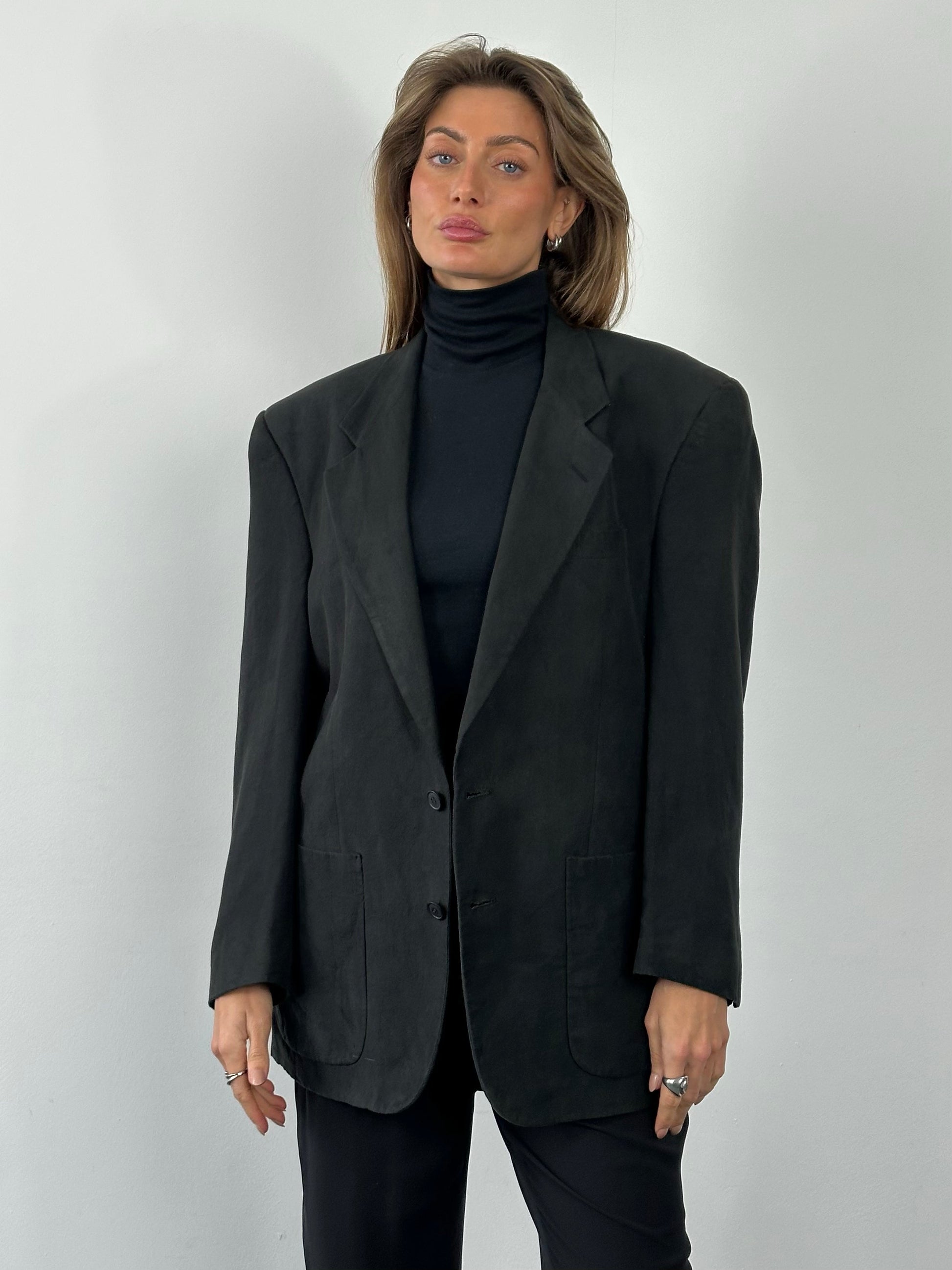 Christian Dior Monsieur 1980s single-breasted blazer in size L/XL, tailored fit with classic design and elegant style.