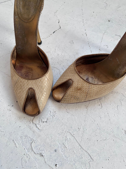 Fw2004 gucci by tom ford heels | GOLD, Gold