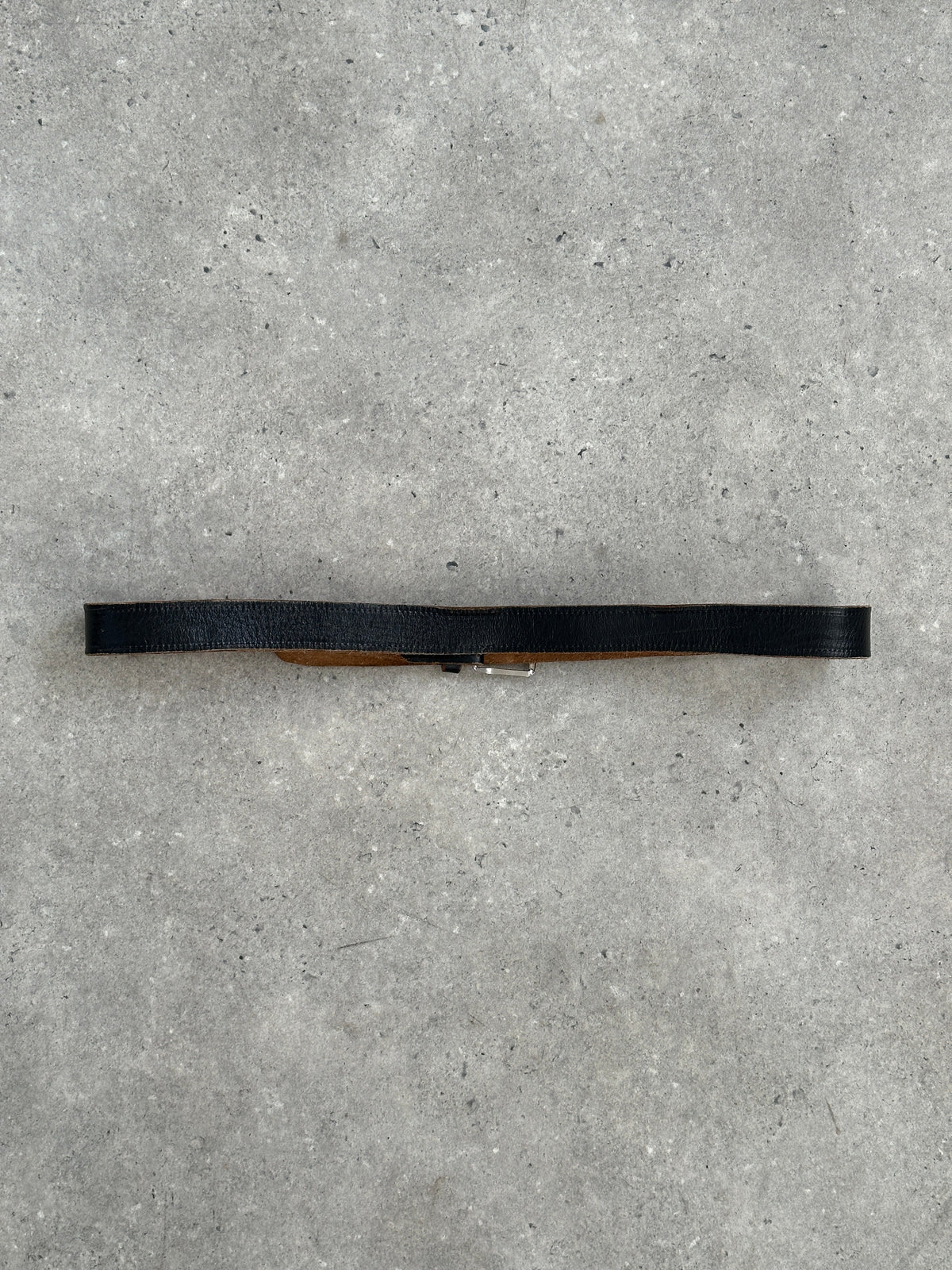 Vintage 1990s Distressed Leather Slim Belt - W32-40