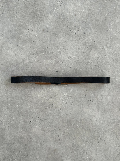 Vintage 1990s Distressed Leather Slim Belt - W32-40
