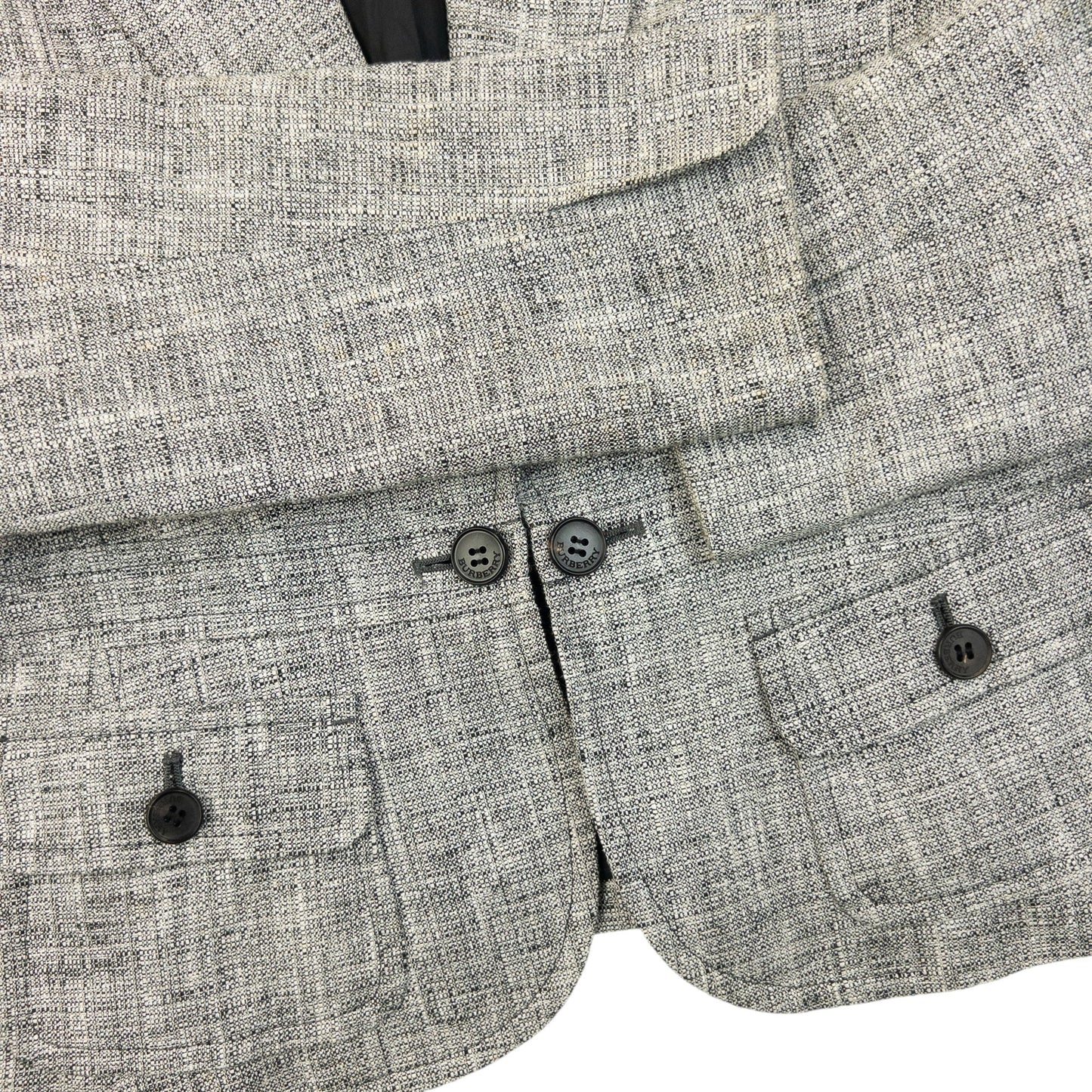Vintage 2000s Burberry Jacket & Pleated Skirt Suit Set Womens Size M | Medium, Grey