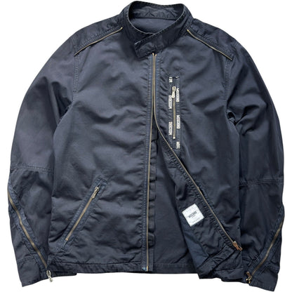 Moschino 00’s Sleeve Zipper Jacket M | Medium, Navy