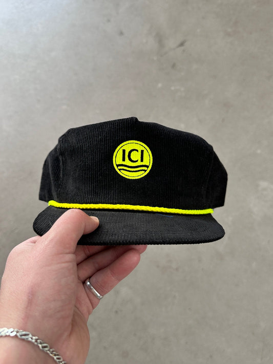1990's ICI Cord Trucker Cap | O/S, Black