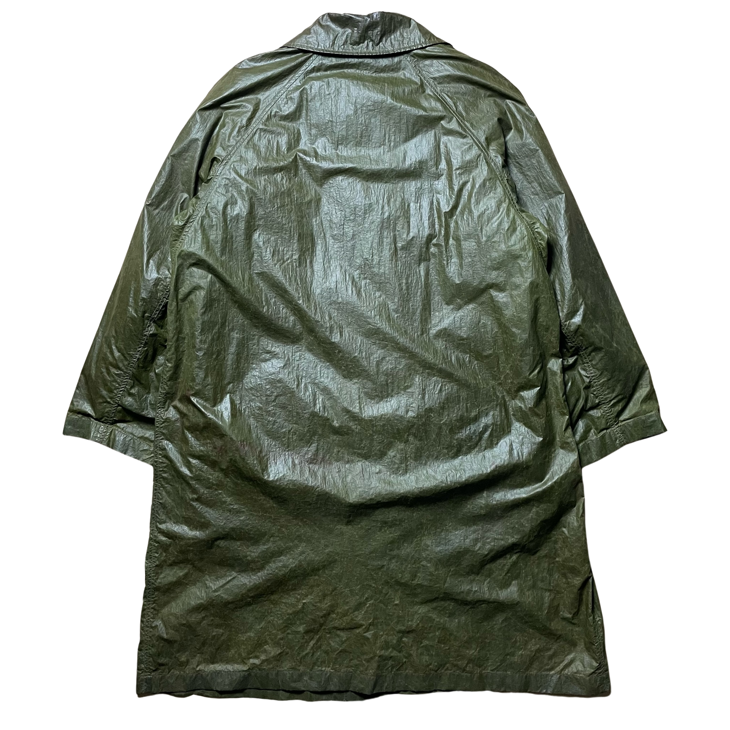 A/W 1988 Crocodile Green Dual Layer Ice Trench Coat