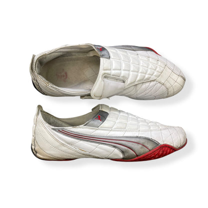 2005 Puma Uke Leather White/Silver (UK10) | Default Title, Multicoloured