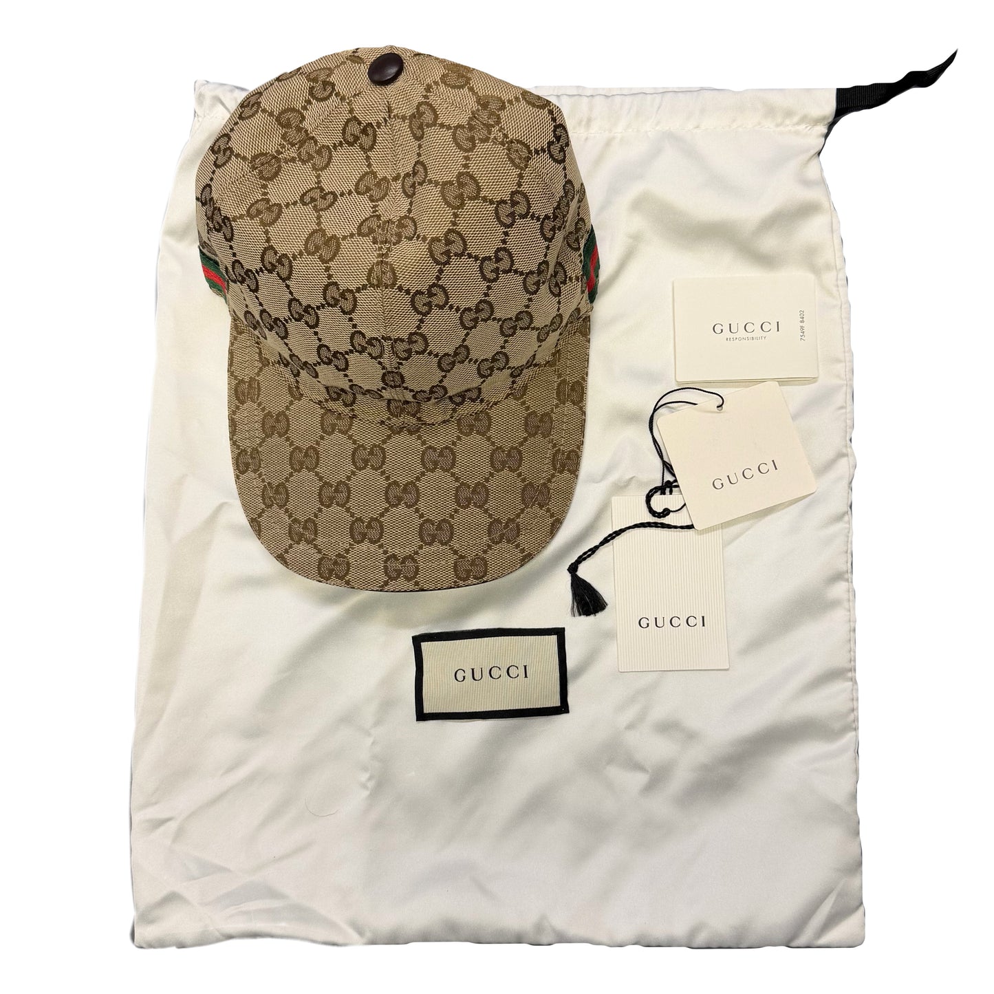 Gucci Monogram Cap In Tan (XL) | O/S, Tan