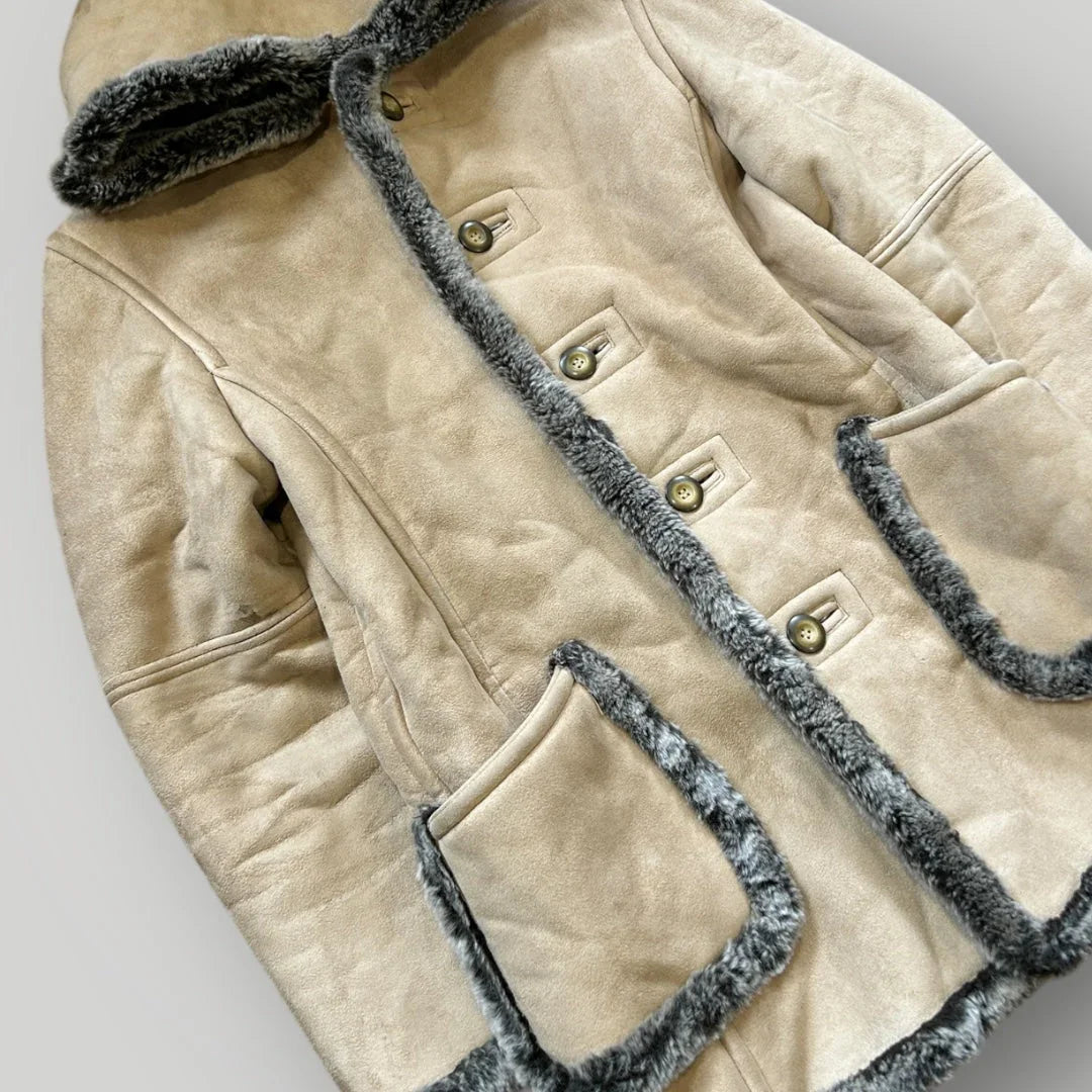 PPFM Fur Lined Overcoat Womens XL