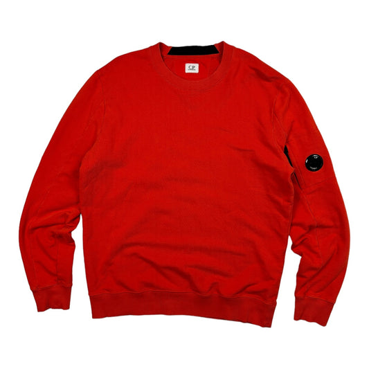 C.P. Company Orange Crewneck Goggle Sweatshirt