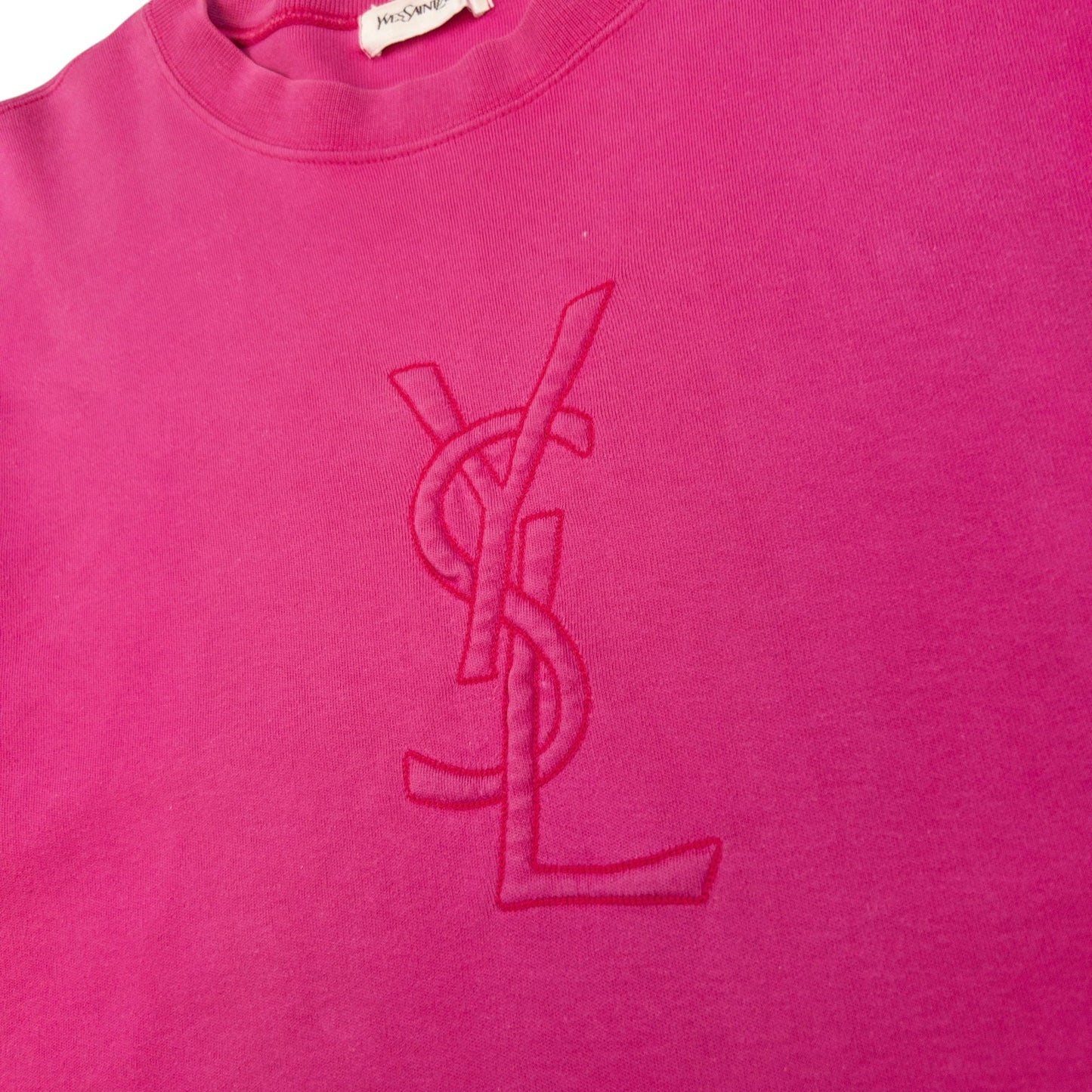 Vintage YSL Yves Saint Laurent Embroidered Sweatshirt Womens Size M