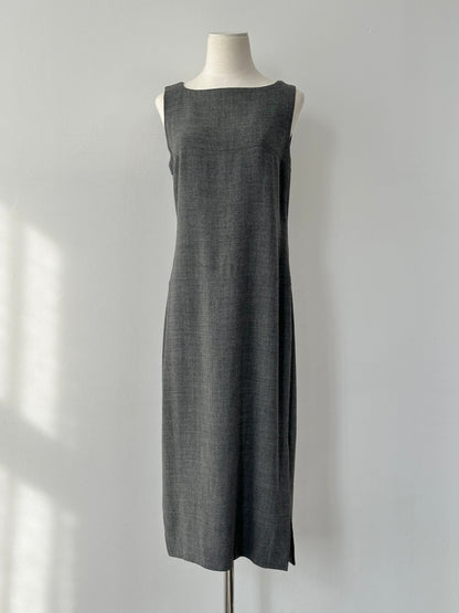 Marella 2000s Wool Sleevless Maxi Dress - M-L