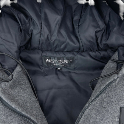 Vintage 2000s YSL Yves Saint Laurent Q Zip Wool Jacket Size L | Large, Grey