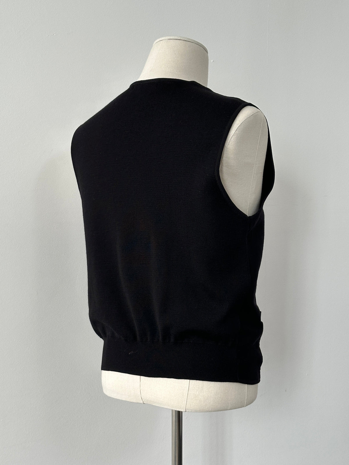 Yves Saint Laurent 1990s Pure Wool Bespoke Button Waistcoat - M