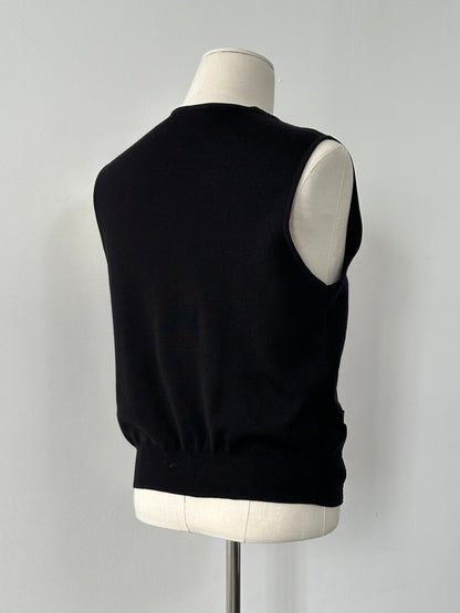Yves Saint Laurent 1990s Pure Wool Bespoke Button Waistcoat - M