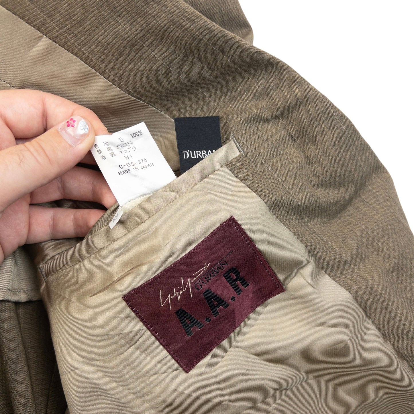 Vintage 90s Yohji Yamamoto D'Urban A.A.R Blazer Jacket Size S | Small, Brown