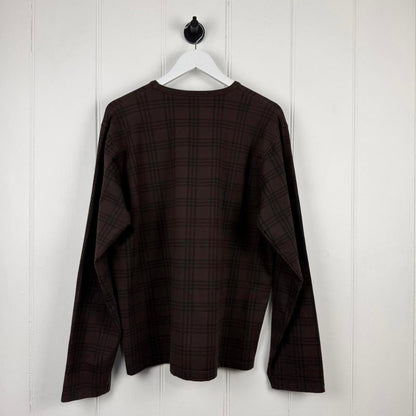 Burberry London Nova Check Long Sleeve T-Shirt (XL) | Extra Large, Brown