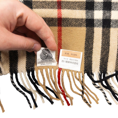 Vintage Burberry Nova Check Tassel Throw Blanket