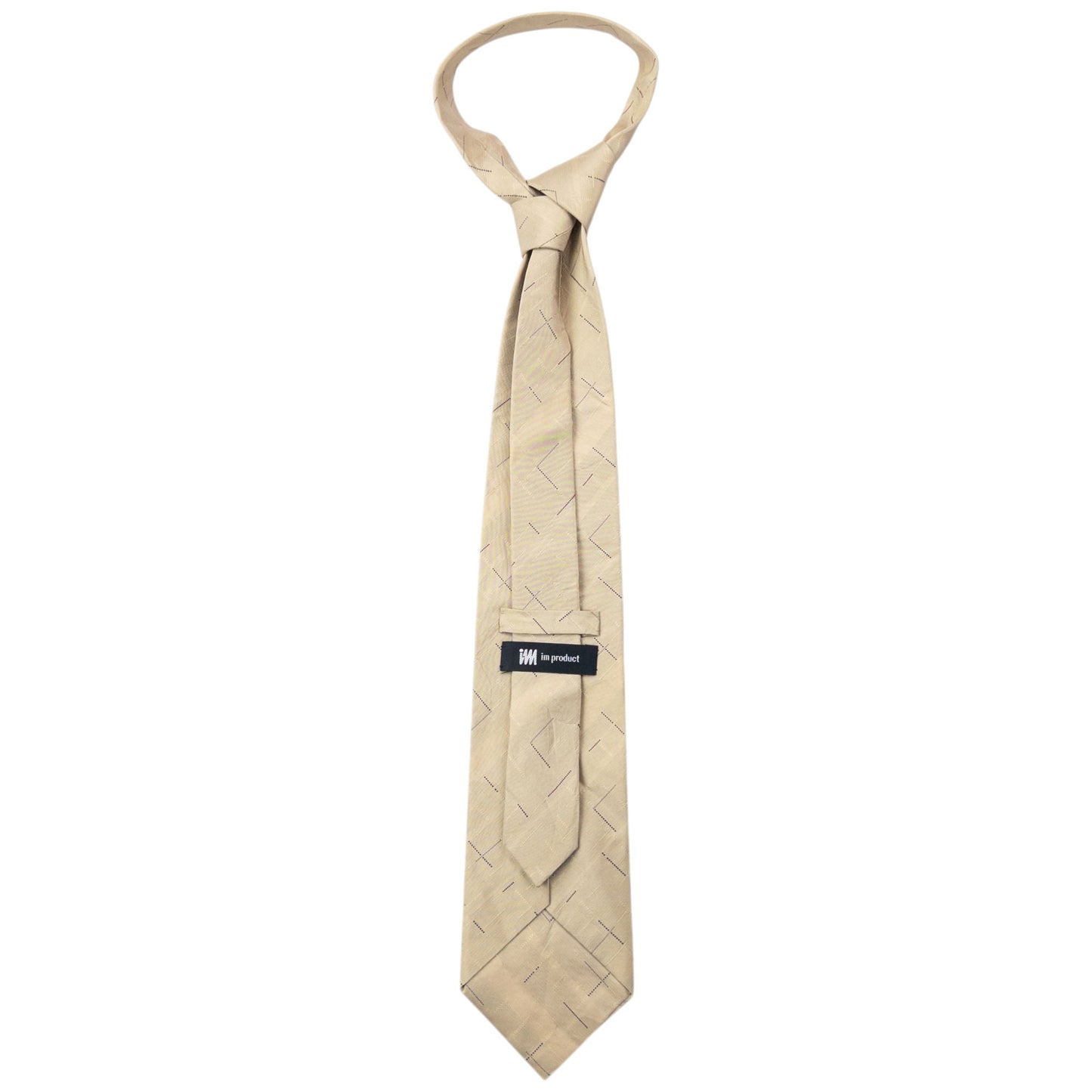Vintage Issey Miyake Pattern Silk Tie | O/S, Beige