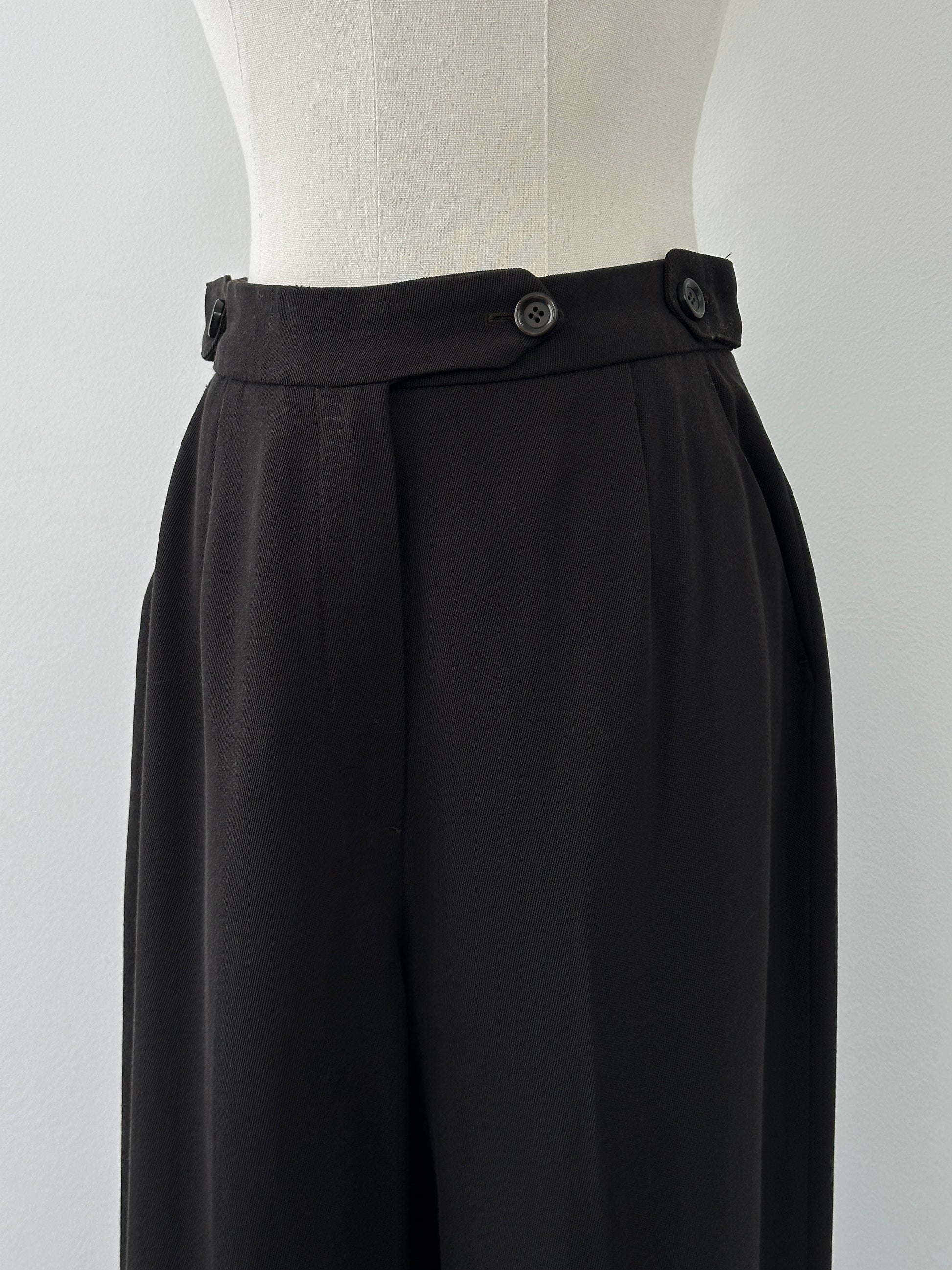 Mani 1990s Pure Wool Straight Leg Trousers - W26