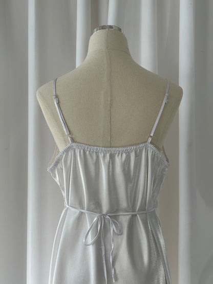 Vintage 1990s Lace Sheer Mini Slip Dress - M/L