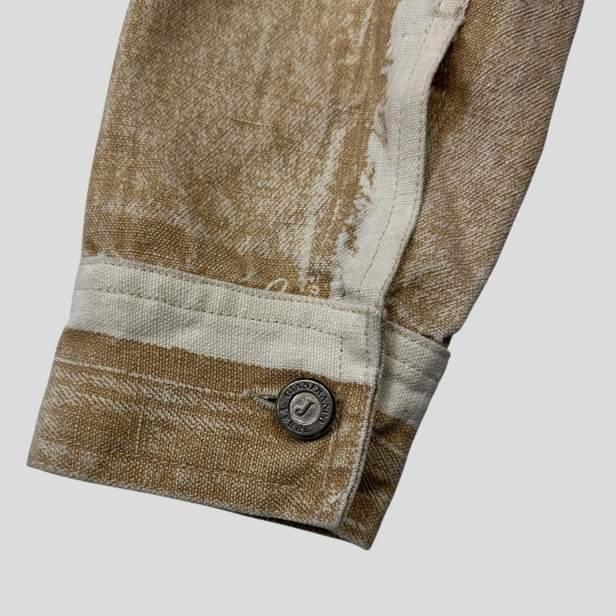 Gianfranco Ferre 90’s Sublimation Acid Wash Hemp Jacket - XS/S | Cream