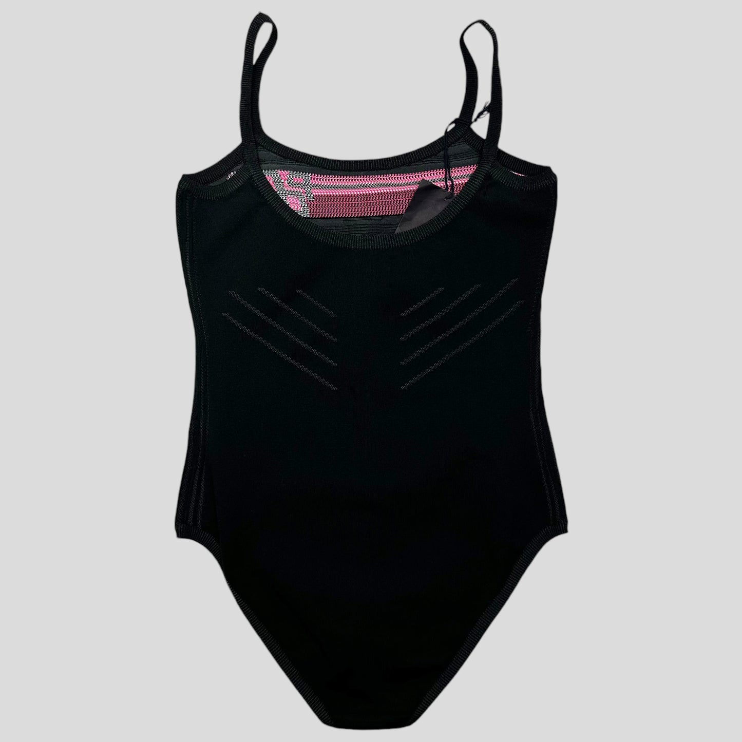 Prada AW18 Tech Knit Bodysuit / Swimsuit (New) - IT40 | Default Title, Pink