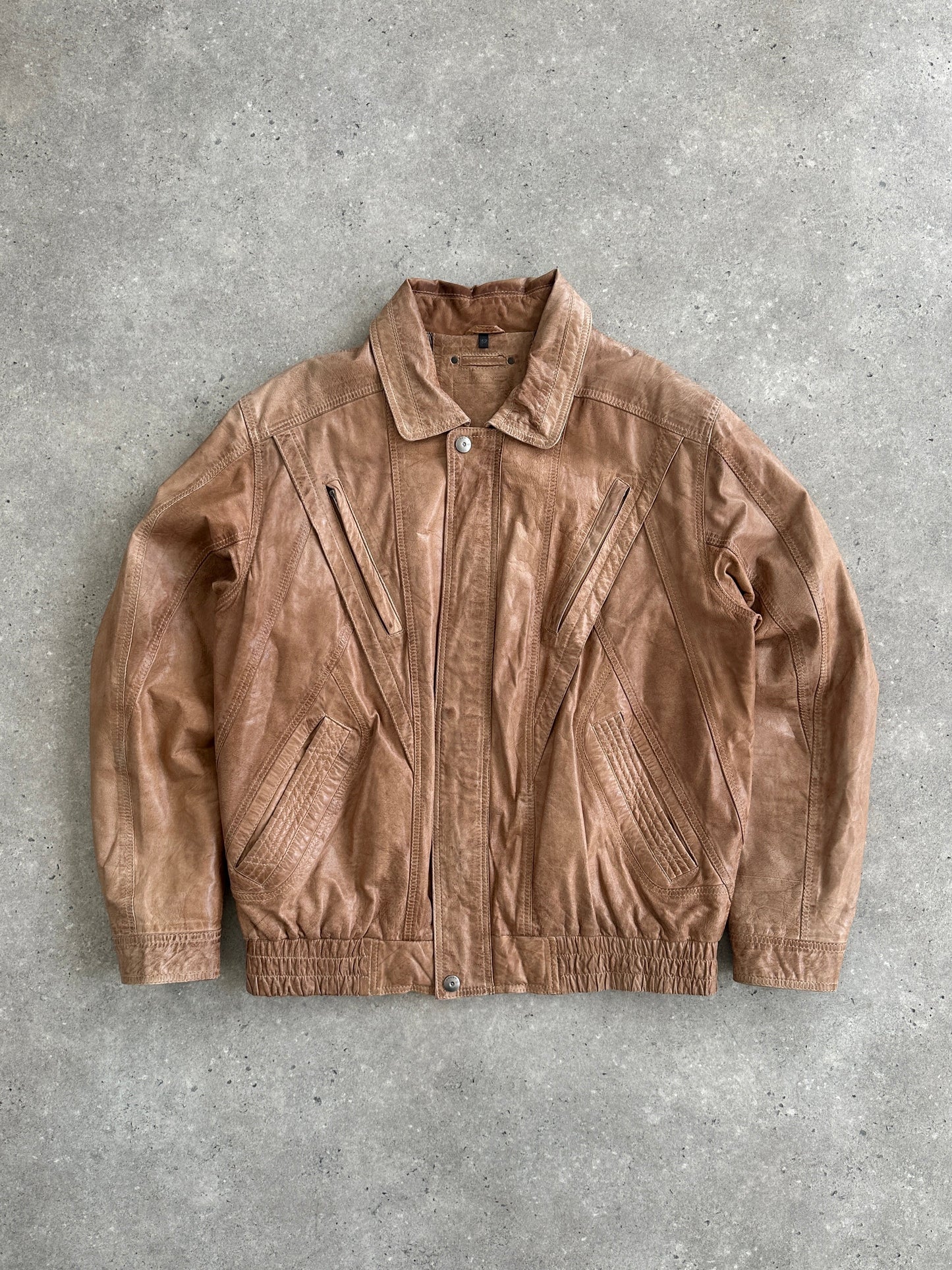 Vintage 1990’s Leather Bomber Jacket - L