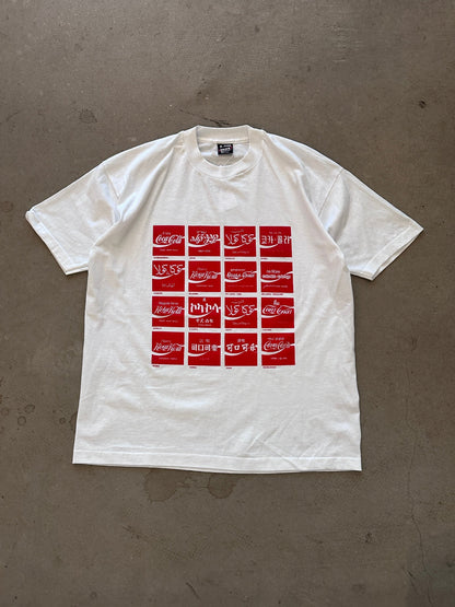 1990's Coca-Cola Pop Art Languages T-Shirt - XL | Default Title, Red