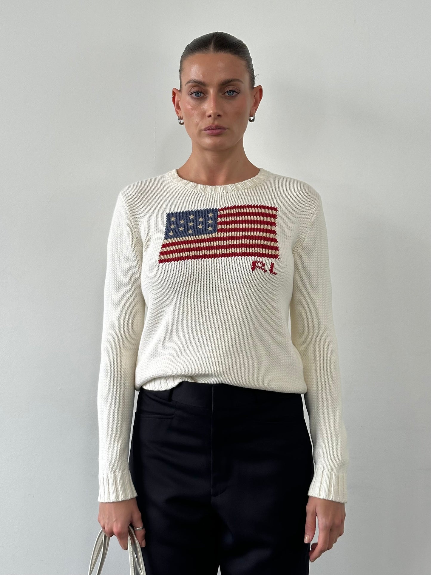 Ralph Lauren Polo 2000s “ The Iconic Flag” Knitted Jumper - S