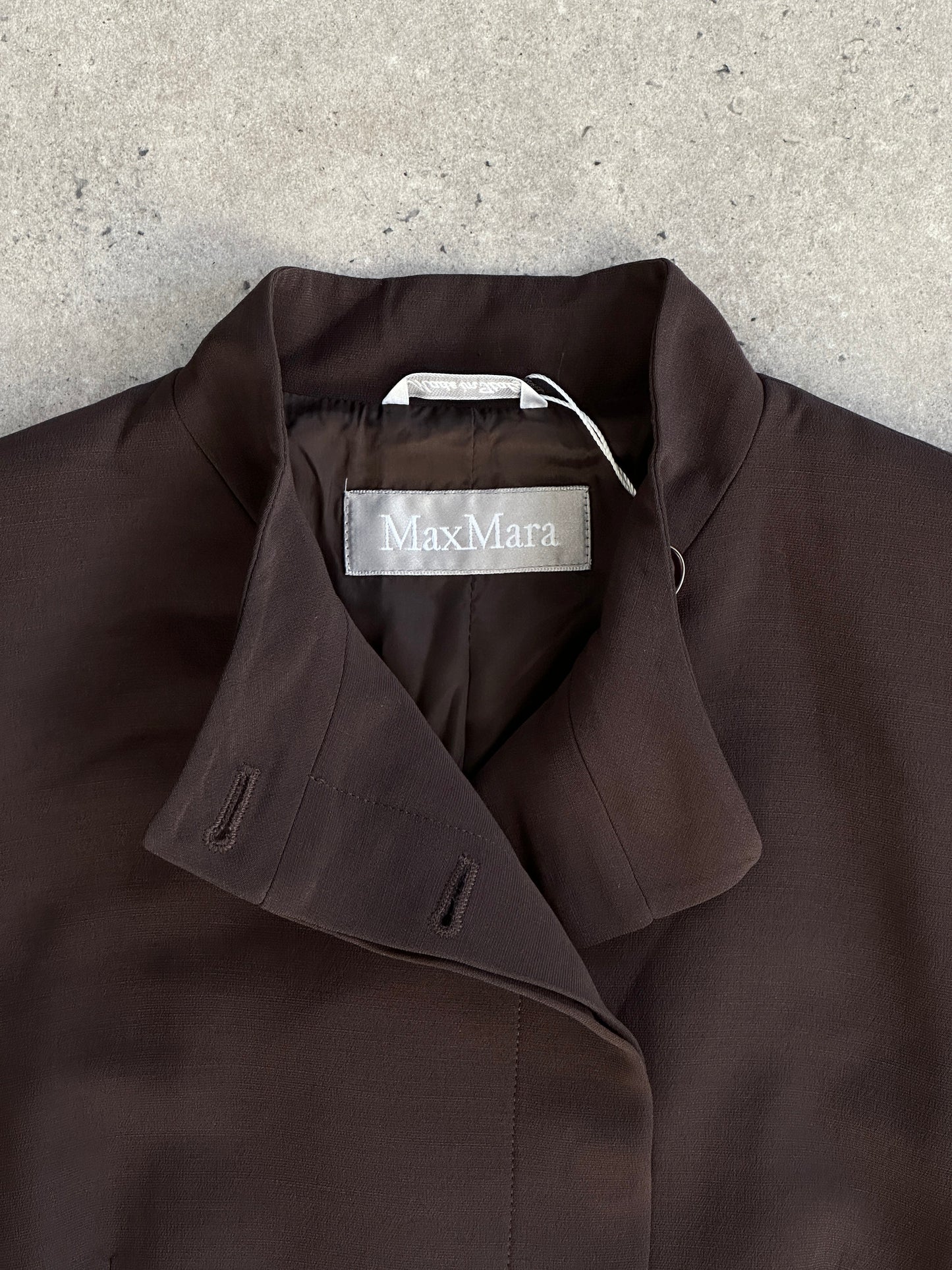 Max Mara 2000s Fitted High Neck Asymmetric Tailored Blazer - M